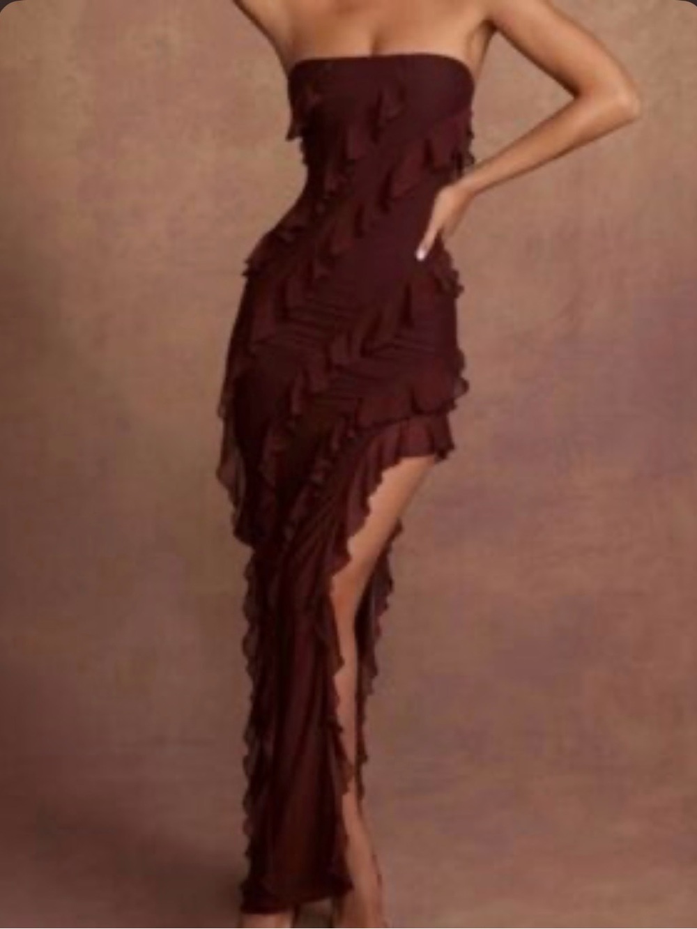 Oh Polly Ruffled Maxi Dress